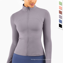 High Quality Fitness Yoga Jackets Womens Fitness Jacket Zip Slim Fit Blank Jackets